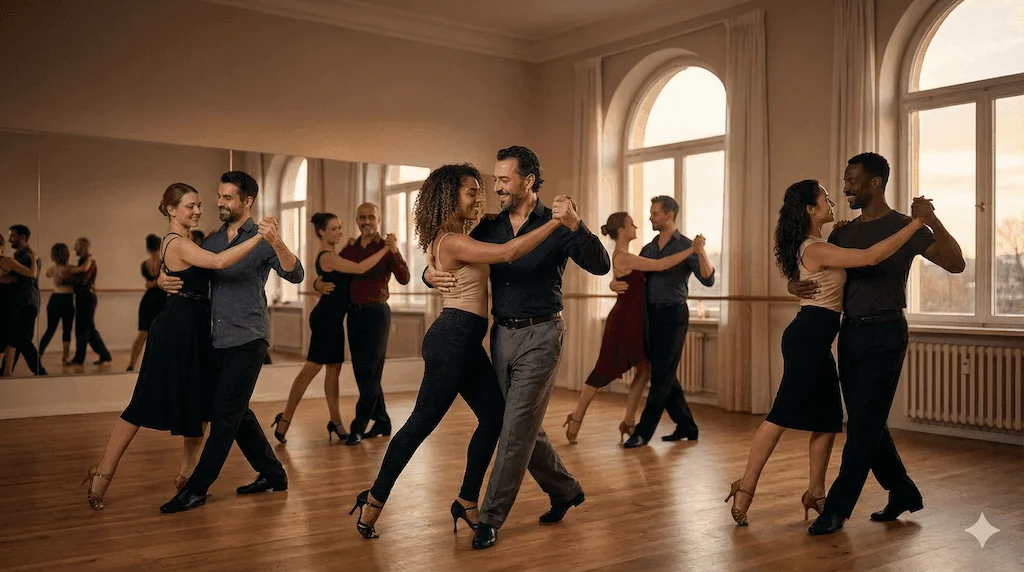 Argentine tango dancers in Brussels